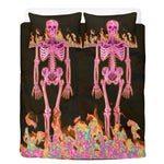 Gothic Skull Print - Three Piece Bedding Set