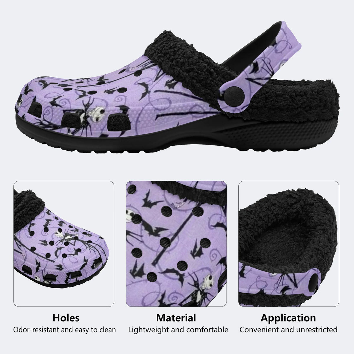 Nightmare Jack - Fur Lined Slippers/Sandals