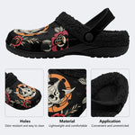 Horror Demon Print - Fur Lined Slippers/Sandals