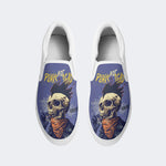 Funny Skull Art Illustration Print - Slip On Shoes