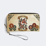 Retro Fox Head Print Leather Wallet Factory Direct Sales