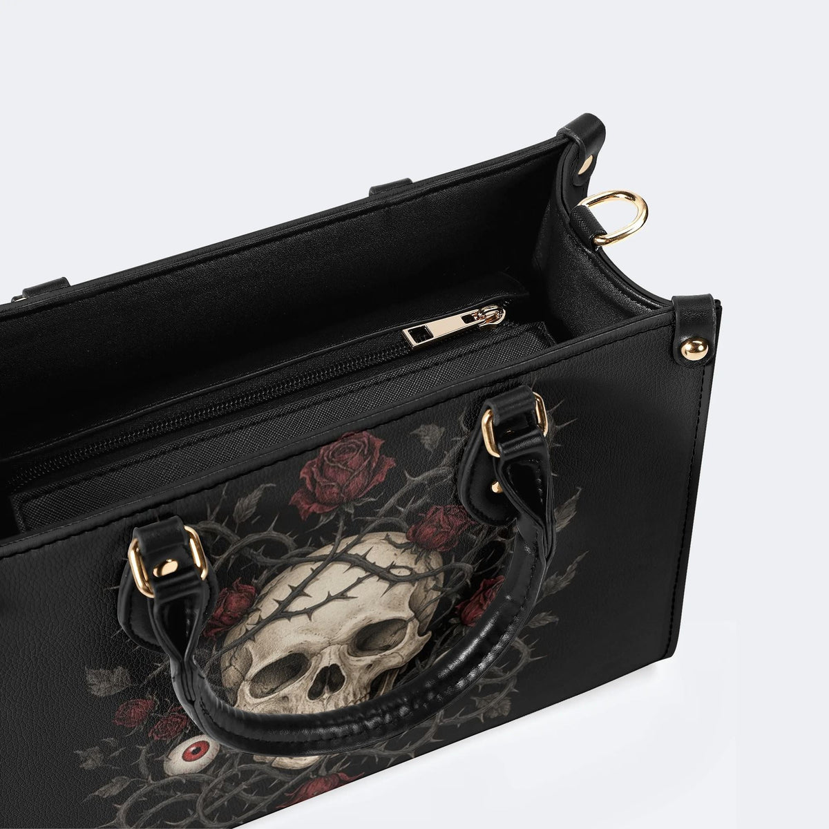 Skull Eyeball Rose Print Handbag Factory Direct Sales