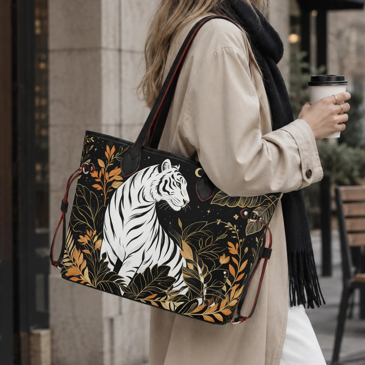 Golden Jungle Tiger - Large capacity handbag