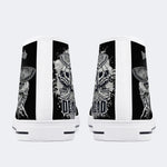 Personalized Surreal Death Moth&Skull Name - High Top Canvas