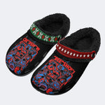 Unisex Horror Movie Graphic Print - Fur Lined Slippers/Sandals