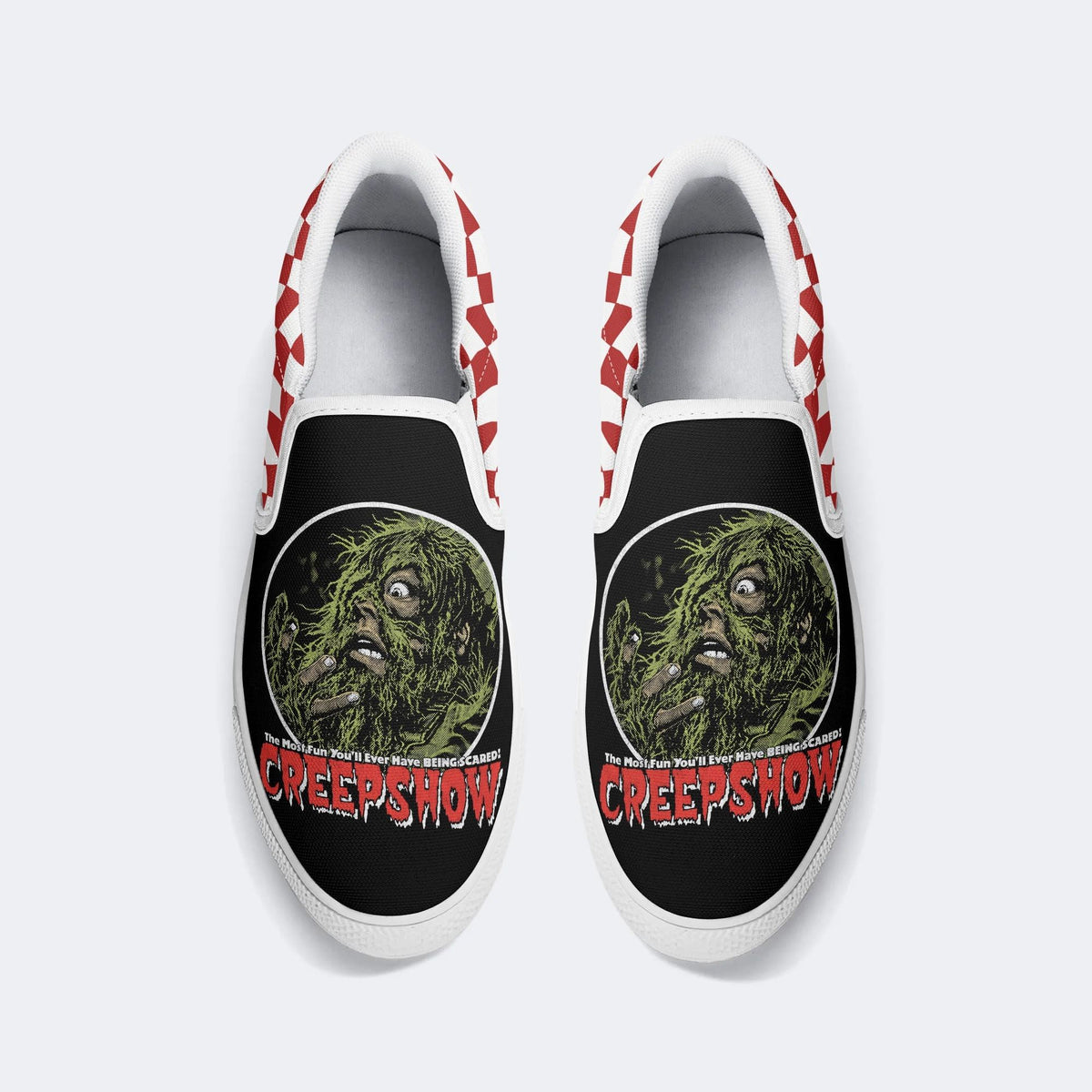 Horror Movie Vintage Print - Slip On Shoes