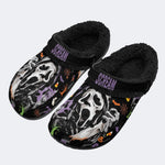 Horror Ghost Face - Fur Lined Slippers/Sandals
