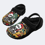 Gothmas Jack Skull - Fur Lined Slippers/Sandals