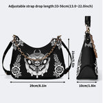 Death Moth Vintage Print - Leather Crossbody Bag