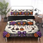 Lace Halloween Gothic Print - Three Piece Bedding Set