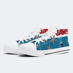 Quint's Shark Fishing Jaws Retro - High Top Canvas