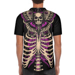 Dark Moth Skull - Men's Short Sleeve Baseball Jersey