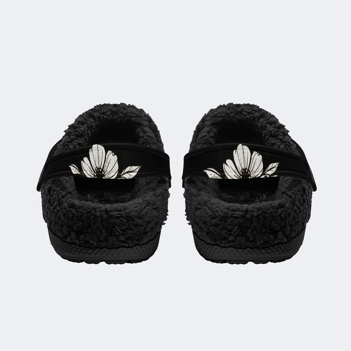 Gothic Witch Skull Wildflower Moon - Fur Lined Slippers/Sandals