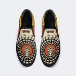 Retro Frog And Skull Print - Slip On Shoes