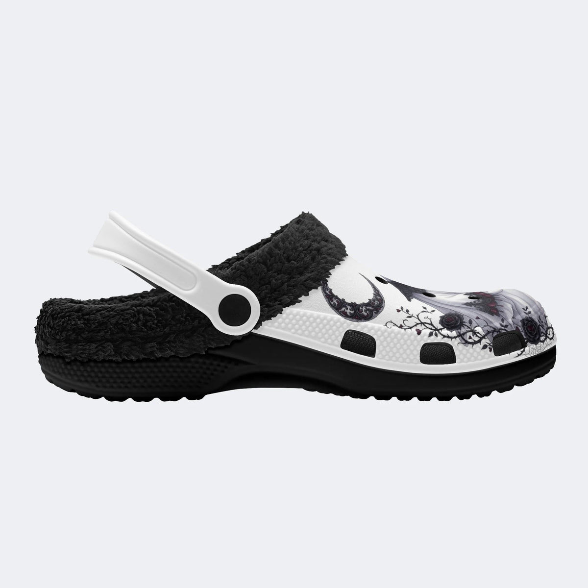 Gothic Ghost Moon - Fur Lined Slippers/Sandals