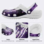 Butterfly And Toe Bone Print - Fur Lined Slippers/Sandals
