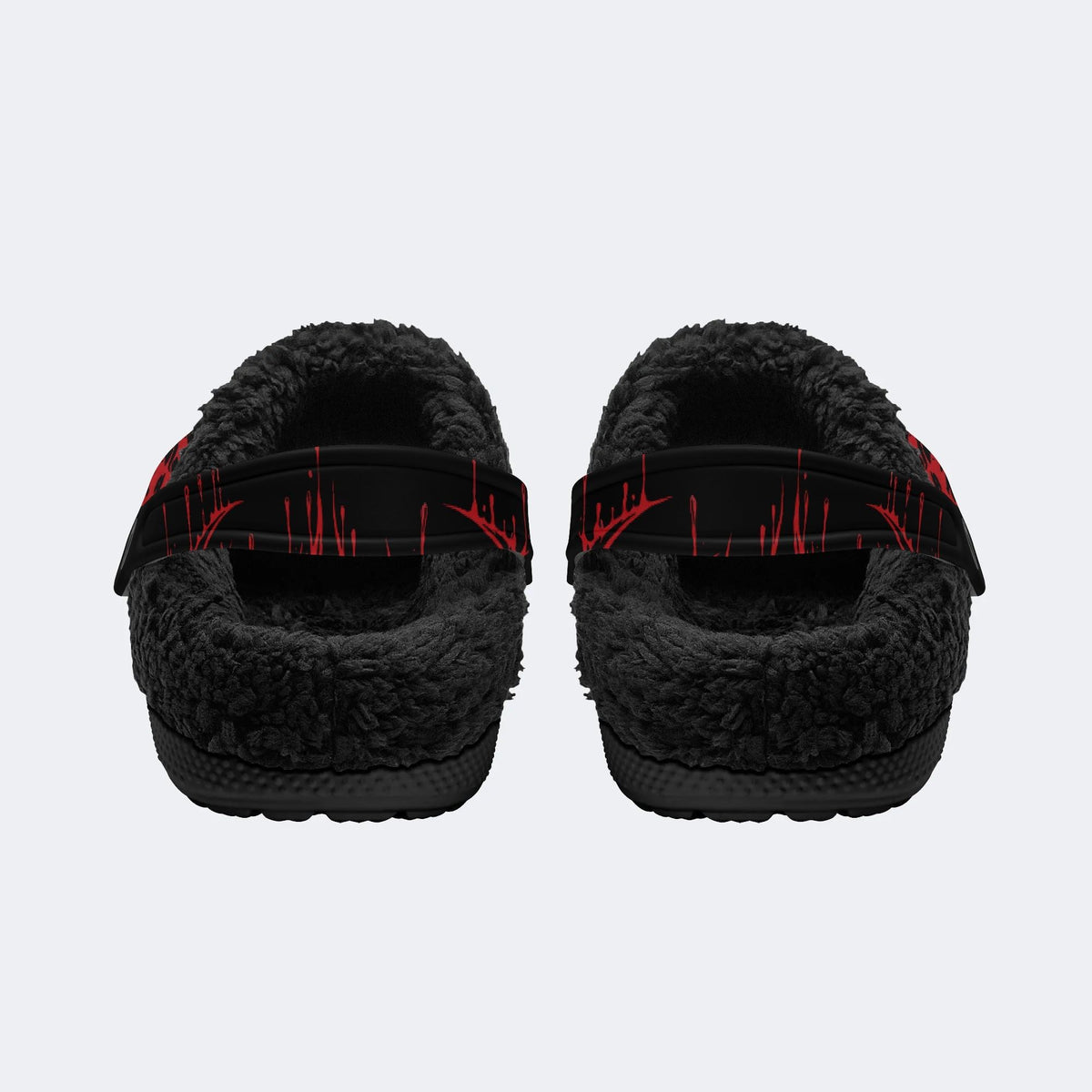 Gothic Red Thorn Art - Fur Lined Slippers/Sandals