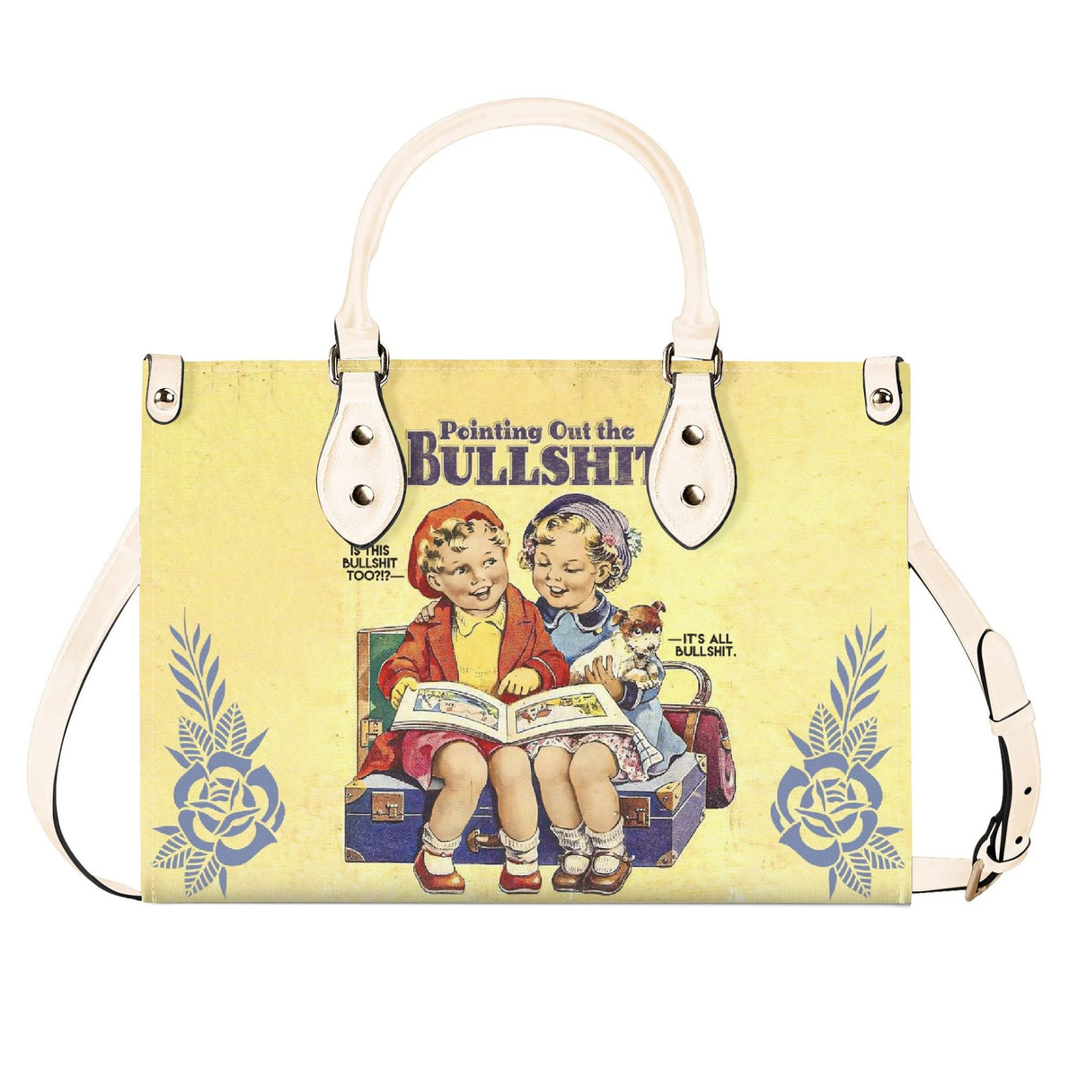 Pointing Out The Bullshit - Leather Handbag