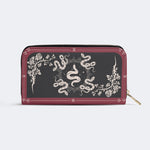 Inscribed Viper Print - Leather Wallet