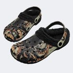 Abyssal Ink - Fur Lined Slippers/Sandals