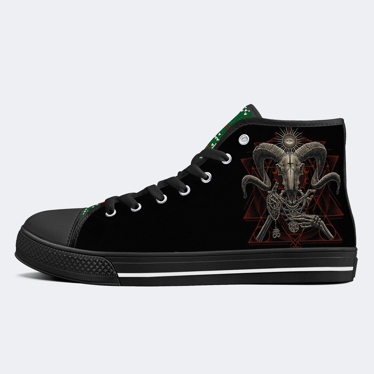 Demonic Baphomet Print - High Top Canvas