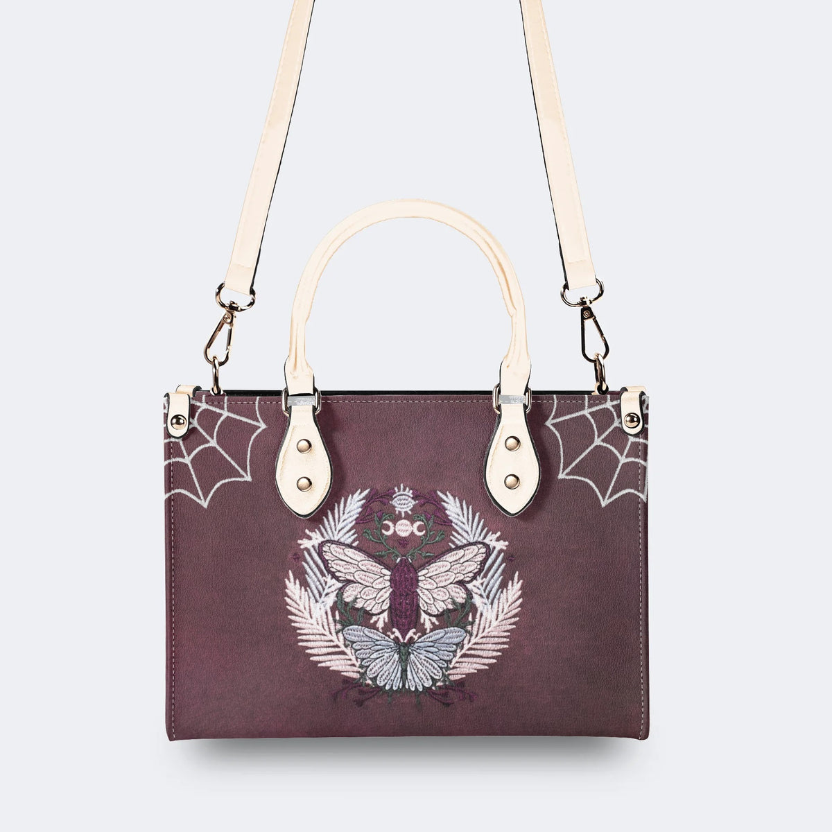 Trivia Moth Print - Leather Handbag