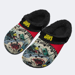 Jaws Retro Poster Unisex Classic - Fur Lined Slippers/Sandals