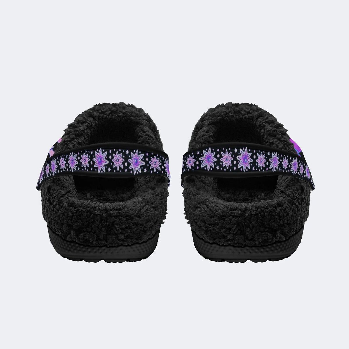 Purple Gradient Skeleton Toes Skull - Fur Lined Slippers/Sandals
