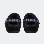 Purple Gradient Skeleton Toes Skull - Fur Lined Slippers/Sandals
