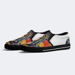 Unisex Retro Graffiti Art Print - Slip On Shoes