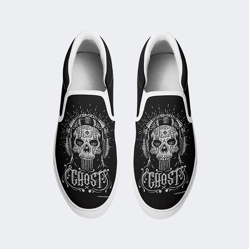 Horror-Totenkopf-Geist - Slip-On Schuhe 