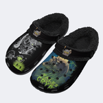 Unisex Tales Crypt Zombie Art Print - Fur Lined Slippers/Sandals