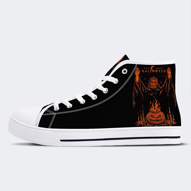 Unisex Halloween Horror Totenkopf Druck - High Top Canvas