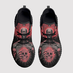 Skull Print Mesh Knit Sneakers