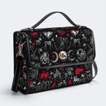 Fantastic Beasts Print - Leather Satchel Bag