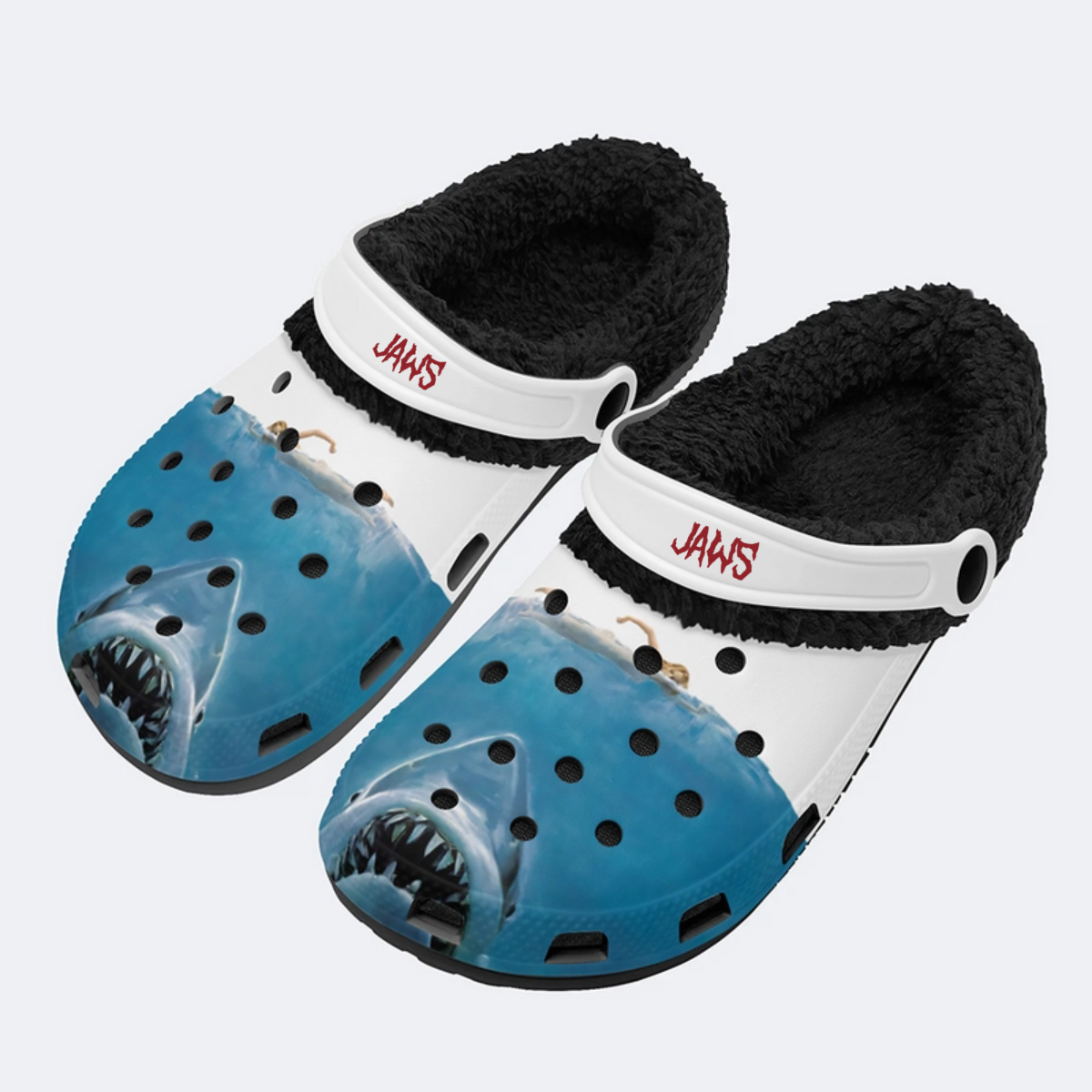 Personalized Quint's Shark Fishing Jaws Name - Fur Lined Slippers