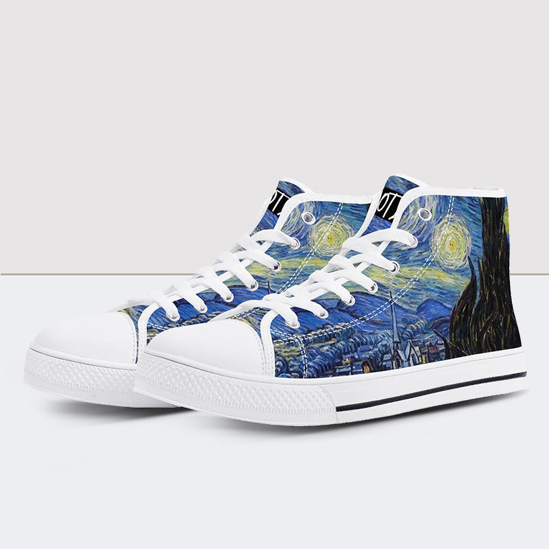 Van Gogh Kunst Sternennacht High Top Canvas Schuhe