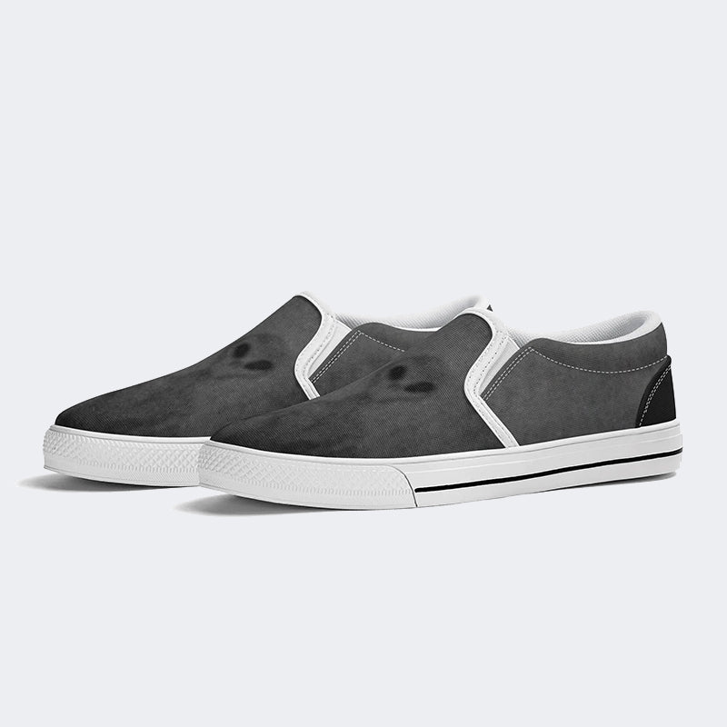 Dark Style Skull Shadow Graphic - Slip On Shoes