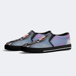 Unisex Demon Skeleton Graffiti Print - Slip On Shoes