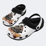 Trippy Bones - Fur Lined Slippers/Sandals