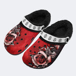 Retro Nostalgic Roses - Fur Lined Slippers/Sandals