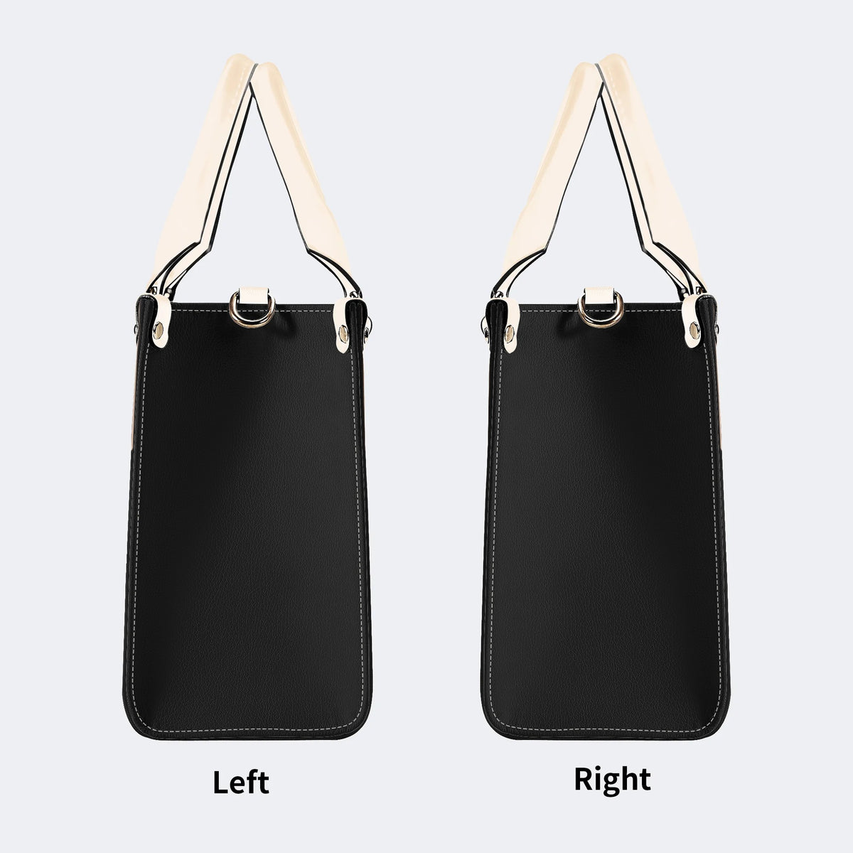 Shake Hands Print - Leather Handbag