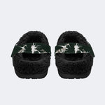 Ghost Text Skull - Fur Lined Slippers/Sandal