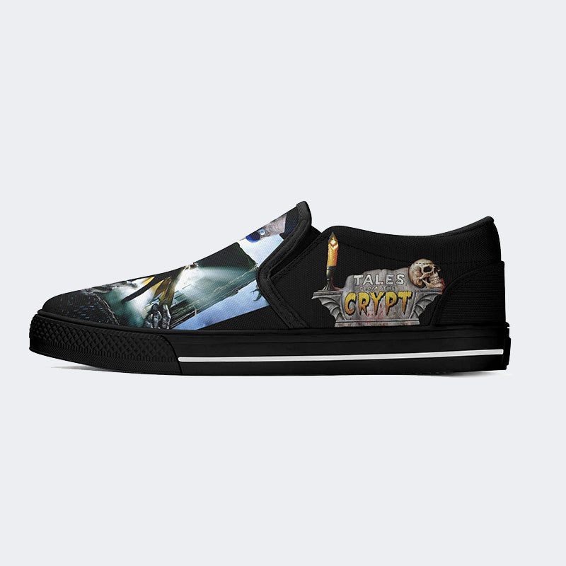 Unisex Tales Crypt Zombie Art Print - Slip On Shoes