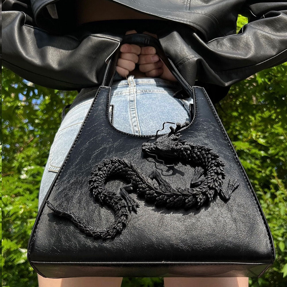 Punk Style 3D Dragon Shoulder Bag
