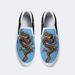 Vintage Torch And Dragon Print - Slip On Shoes