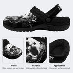 Gothic Skull Chain Thorn Prophesier‑Fur Lined Slippers/Sandals