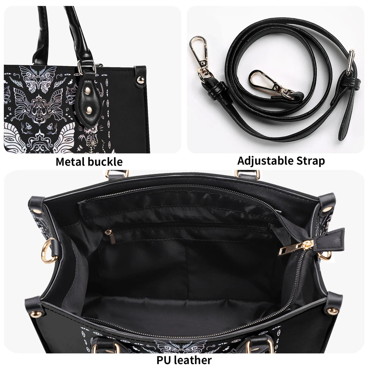 Traditional Tattoo Art Print - Leather Handbag