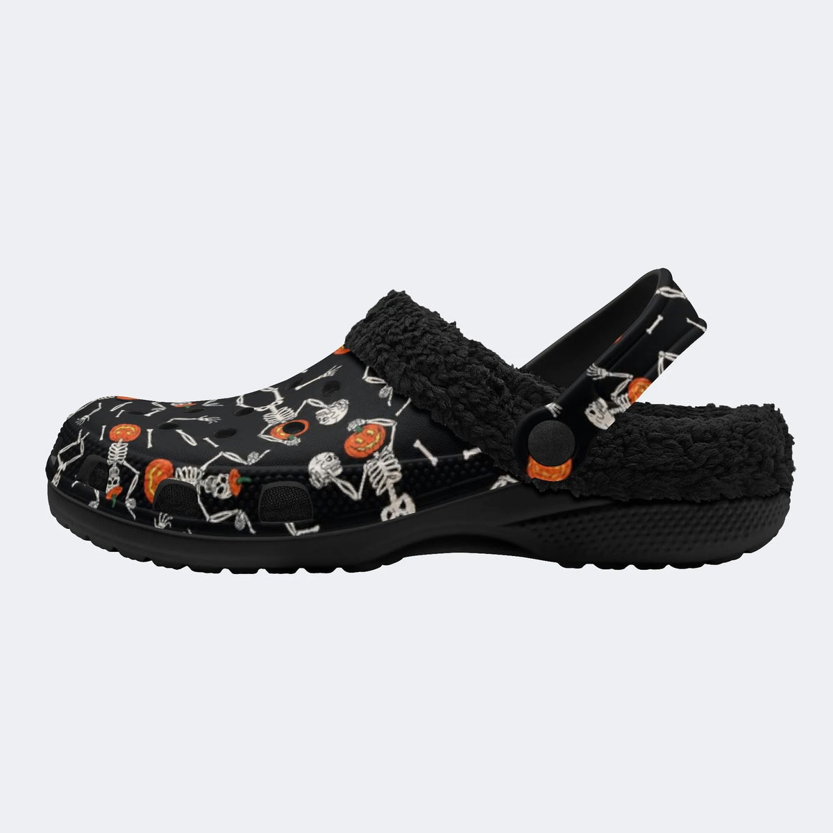 Gothmas Spooky Skeletons - Fur Lined Slippers/Sandals
