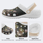 Personalized Couple Name Frog Couple Print - Fur Lined Slippers/Sandals